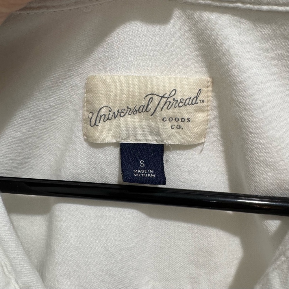 Universal Thread White Button Front Shirt Dress S… - image 2